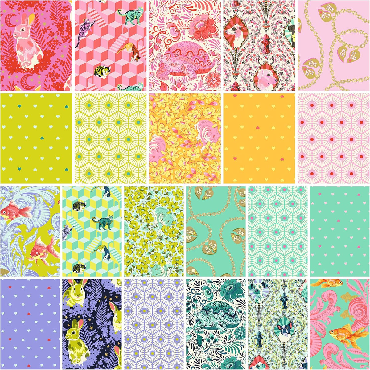 Besties Fat Quarter Bundle (22 Pieces) by Tula Pink for FreeSpirit