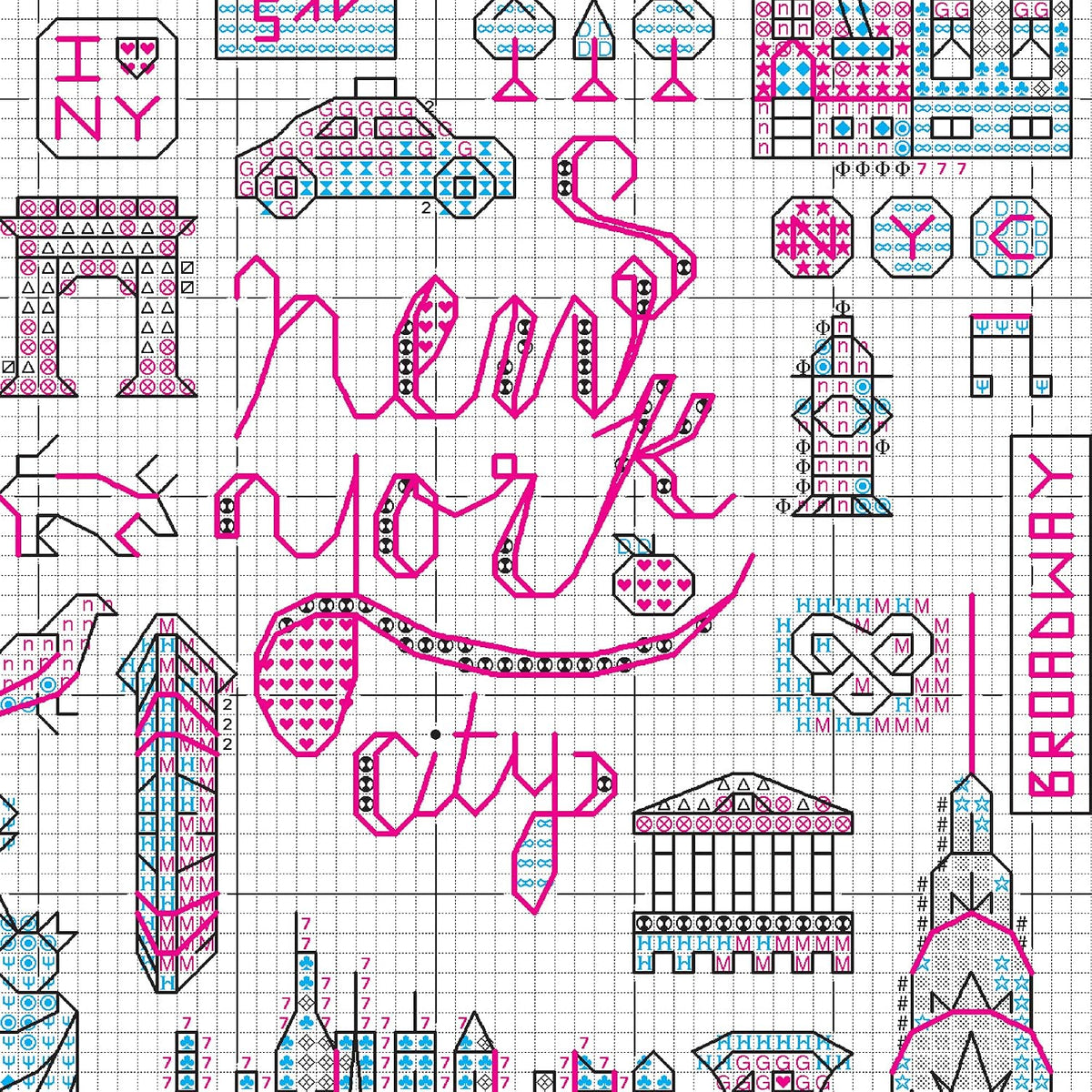 Dimensions New York and Paris Counted Cross Stitch Set, 5" x 7", 14