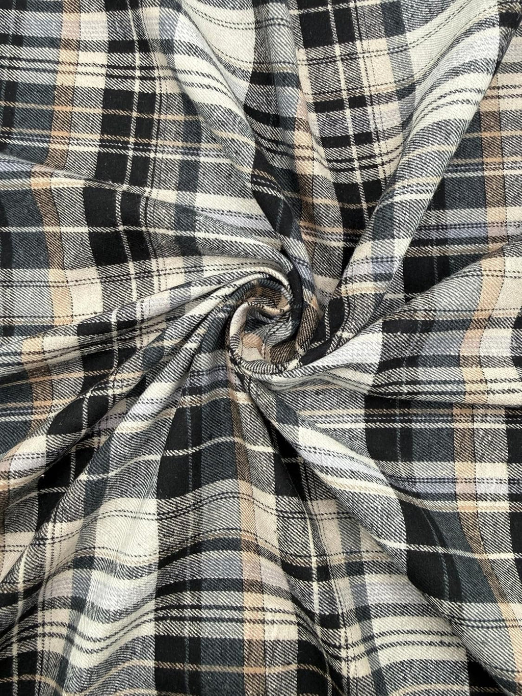 EOVEA 100% Cotton Flannel Fabric by The Yard | Brushed Plaid Tartan