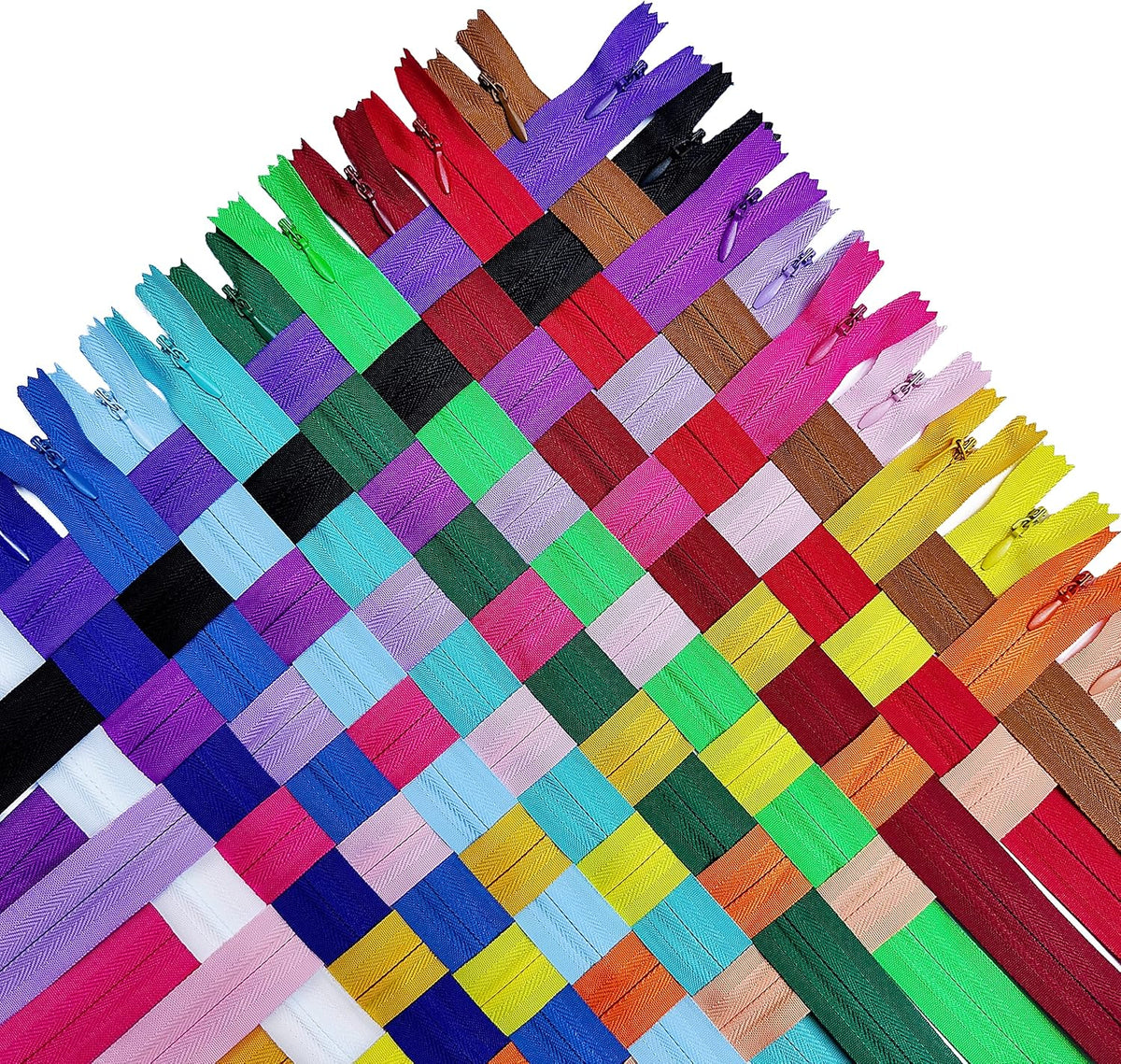 KGS Invisible Zippers for Sewing - 20 Pack 20 Assorted Colors 12 Inch