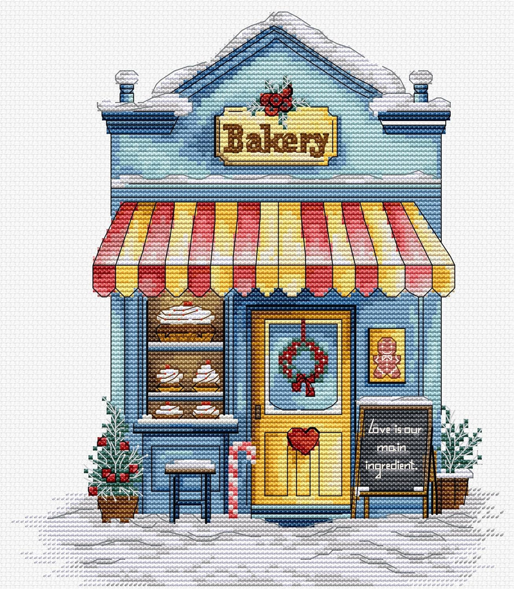 Luca-S counted cross stitch kit "Bakery", 17x20cm
