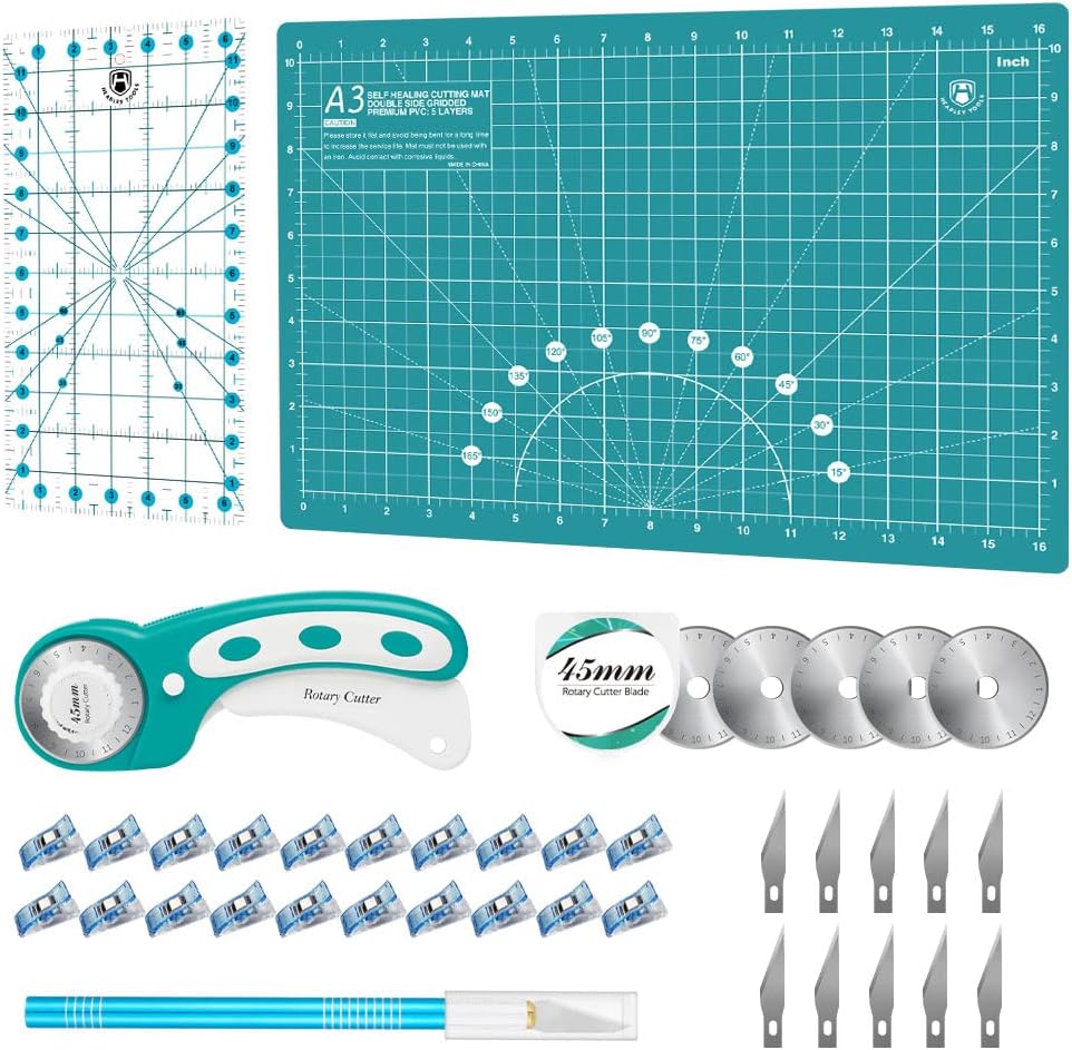 Headley Tools Rotary Cutter & A3 Cutting Mat Set
